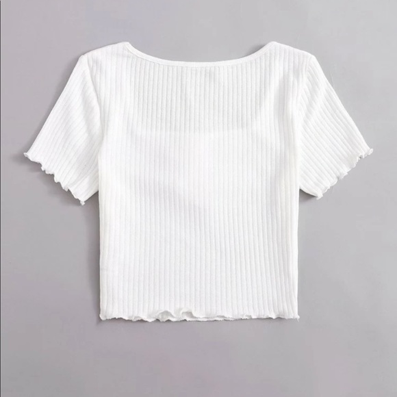 SHEIN WHITE CROP TOP - Picture 2 of 2